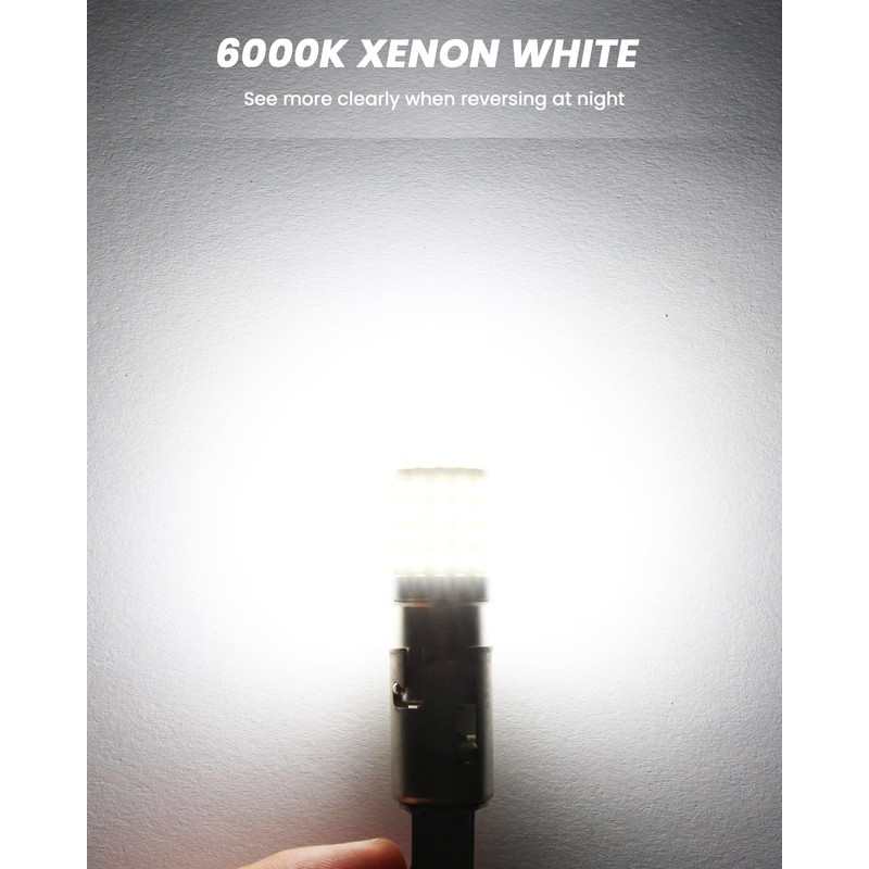 PHINLION 1157 LED White Light Bulbs, 2000 Lumens Super Bright