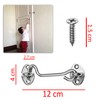Kare & Kind 4-Inch Hook and Eye Latch, Silver Door