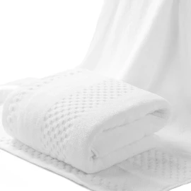 Shendy Vendy Toalla De Baño Grande Completo 100% Algodón Suave Color Blanco