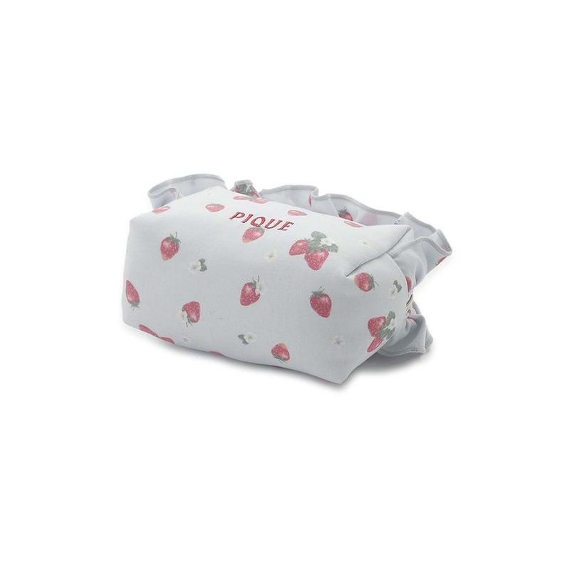 Gelato Pique PWGB251680 Strawberry Pattern Ruffle Pouch, blue, (BLU)