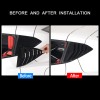 car-attention Gloss Black Side Window Louver Shutter Cover Trim 2pcs