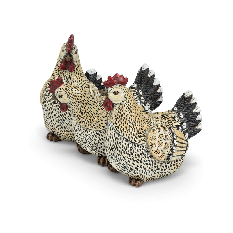 Abbott Collection Rooster Trio Figurine, 11"