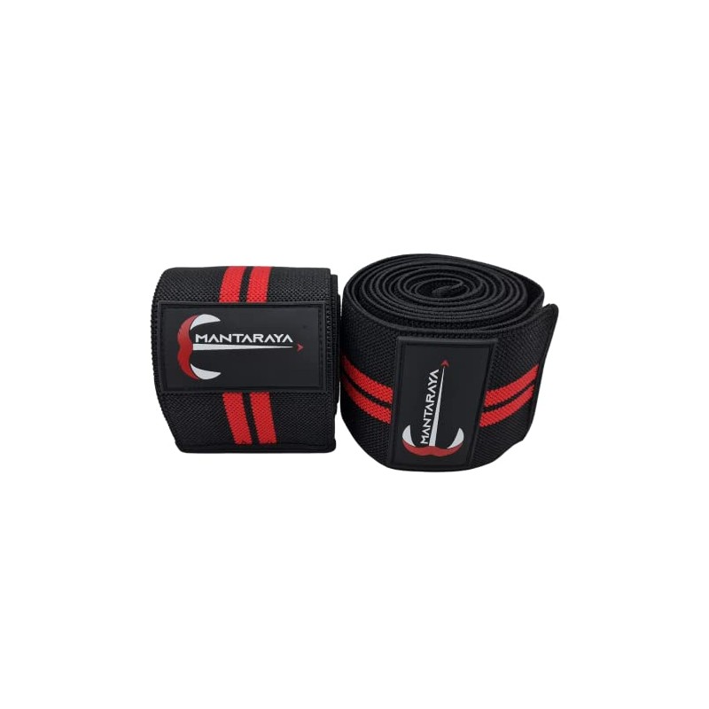 Knee Wraps Vendas elásticas levantamiento de Pesas Paquete con un