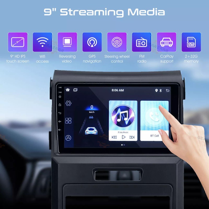 GEARZAAR 9" Android 13 Apple Carplay Car Radio Nav GPS