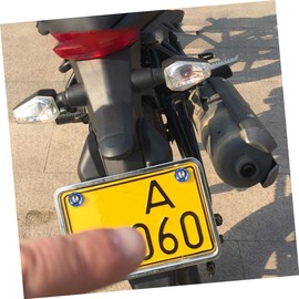 ULTECHNOVO 6mm Motorcycle Number Plate Screws Decorative License Plate Frame for Motorbike Electrocar and Moped