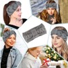 COYUN Women's Winter Headband, Women's Winter Lined Fleece Hair Band,