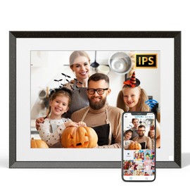 Wi-Fi Digital Picture Frame Wall-Mounted - 9.7" Smart Digital Photo Frame with IPS Touch Screen, 32GB Memory, Share Photo Video via App Email, Unlimited Cloud Storage, Gift for Girlfriend Boyfriend