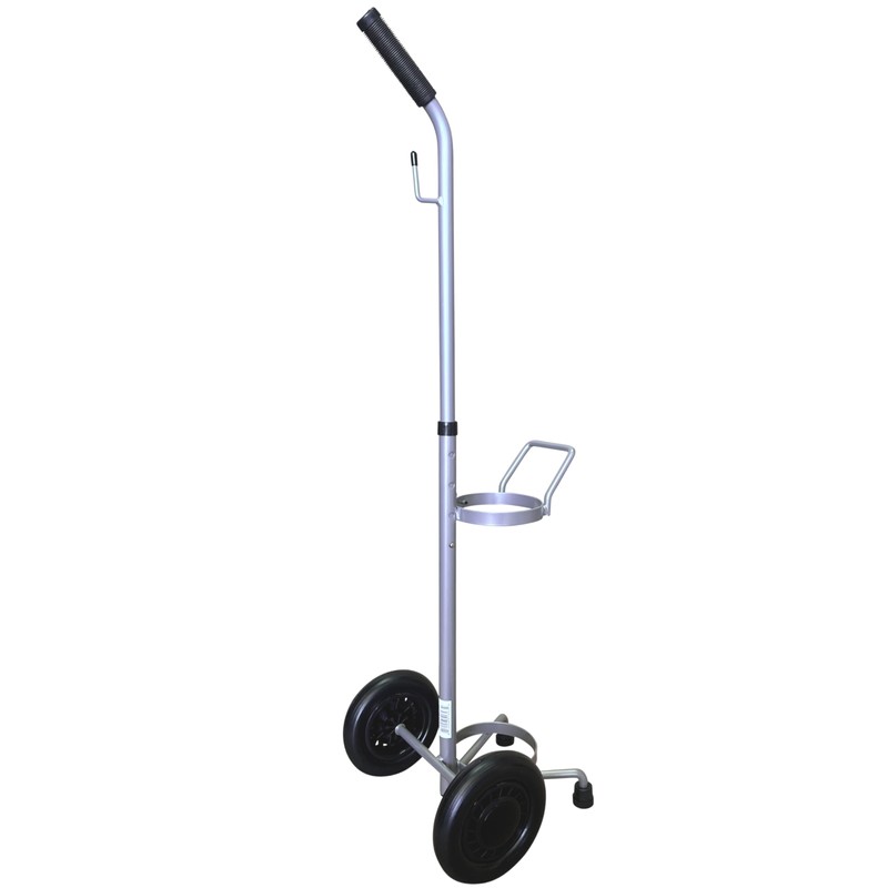 Resone Lightweight Single Oxygen Tank Cart, Adjustable Handle, Durable Powder-Coated