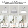 Fanyamei 42 inch Retractable Ceiling Fan with Lights,6 Speed Dimmable