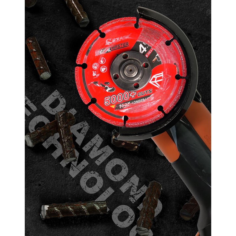 EZARC Diamond Cutting Wheel 4 1/2 x 7/8 Inch for