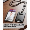 LIUGX Badge Holder with Heavy Duty Breakaway Lanyard, Durable ID