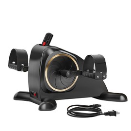 Kjocie Under Desk Bike Pedal Exerciser, Electric Mini Exercise Bike Leg/Arm Bike for Physical Therapy, Motorized Pedal Exerciser for Seniors, Low-Impact Exercise Equipment with 12 Adjustable Speeds