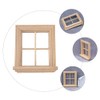 Miniature House Dollhouse Window Wooden Traditional Side Window Unpainted Mini