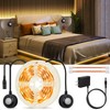 HOUHUI Dual Motion Sensor Light Indoor Under Bed Lights,16.4Ft Motion