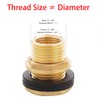 Carvedexquisitely Brass Tank Bulkhead Fitting With Plug,Double 1/2" Female NPT