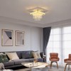 Deckrico Crystal Chandelier Modern Crystal Square Ceiling Lamps Flush Mount