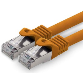 1aTTack.de 3,0m - orange - 1 Stück CAT.7 Netzwerkkabel Patchkabel SFTP PIMF LSZH Gigabit Lan Kabel 10Gb s cat7 Rohkabel mitRJ45 Stecker Cat6a kompatibel zu CAT5 CAT6 cat7 cat8