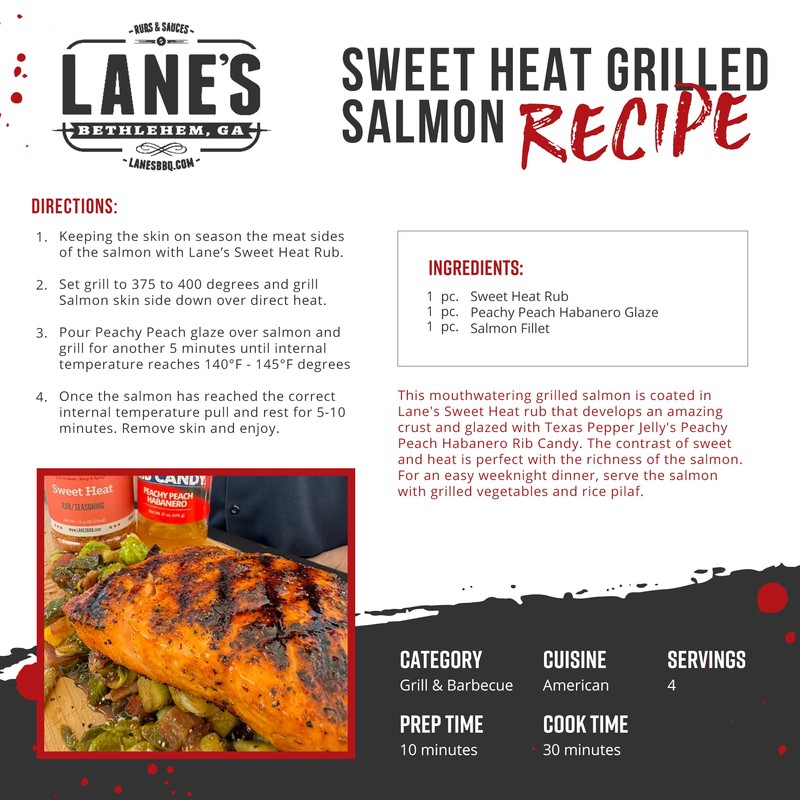 Lane's Sweet Heat Rub Seasoning, All-Natural BBQ Brisket Rub Goes
