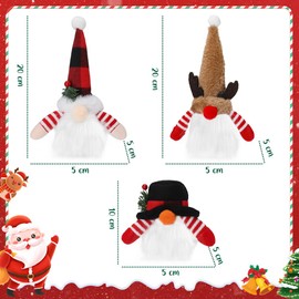 HomeChi Gnomos de Navidad con Luz 3 Pcs, Peluche de Muñeca sin Cara Adornos de Gnomo de Navidad para Regalos de Decoración de Regalo de Mesa para El Hogar de Vacaciones