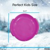 Superio Round Snow Saucer Sled- 24" Plastic Disc Sled for