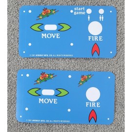 galaga cocktail table arcade control panel overlay CPO  arcade graphics