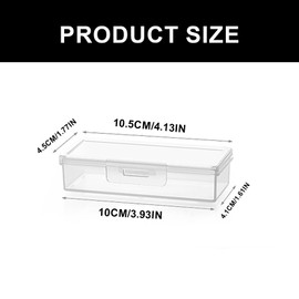 4Pcs Clear Plastic Cotton Bud Holder with Lid, Portable Travel Storage Organizer Dust Proof Moisture Proof Small Box Container for Storing Cotton Swabs Balls Toothpicks Floss in Bathroom Toiletries