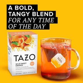 TAZO Tea Bags, Wild Sweet Orange (Herbal Tea), & Organic Peachy (Green Tea) 20 CT (1ea) (Variety Pack)