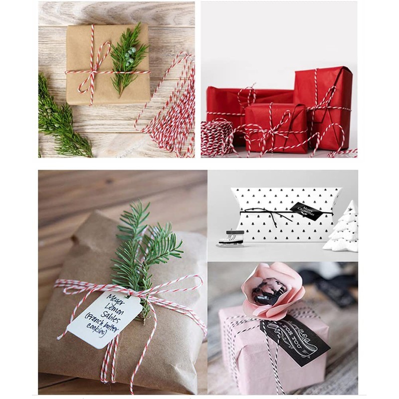 Twine String,328 Feet White Pink Twine Bakers String Craft Making