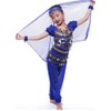 Girls Short Sleeve Belly Dancing Costume Set ALL Ornaments