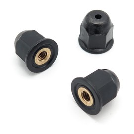 VVO Fasteners Metal Tailgate Exterior Trim Nut, Black (Pack of 10)