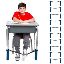Bouncyband Original Bouncy Bands for Student Desks –Desk Bands for 20” to 28” Wide Desk Legs with 1.5” Diameter Support Pipes – Silent Sensory Tool Increases Focus & Relieves Stress