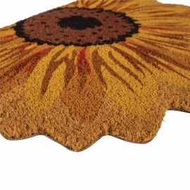Notrax Sunflower, Vinyl-Backed Natural Coir Doormat, Entry Mat for Indoor or Outdoor Use, 18""x30"", C12 (C12S1830SR)"