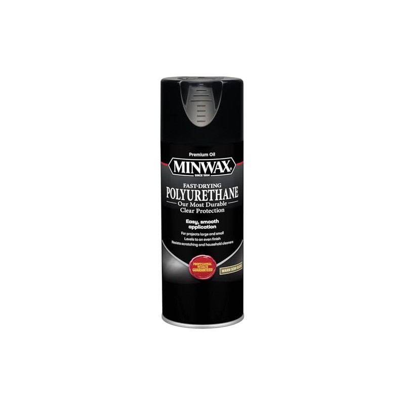Minwax 33055000 Fast-Drying Polyurethane Aerosol, 11.5 Ounce, Semi-Gloss-1