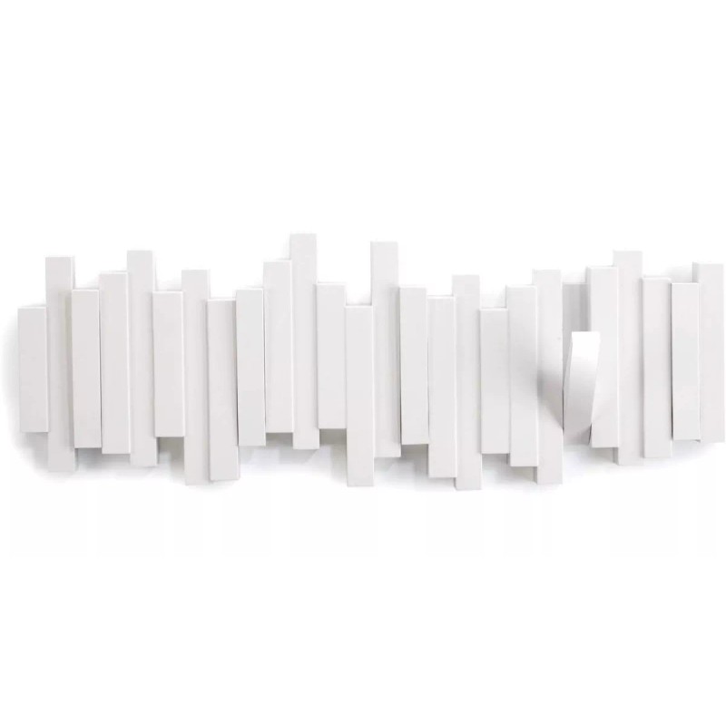 Umba Perchero Colgador Con 5 Ganchos Abatibles Color Blanco