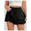 RoseSeek Women's Plus Size Skorts Tiered Layer Ruffle Hem Skirts