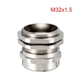 uxcell M32 Cable Gland Metal Waterproof Connector Wire Glands Joints for 15mm-20mm Dia Range