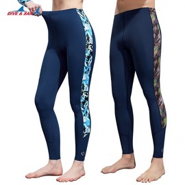 Men's Rash Guard Diving Split Pants & Women's Lycra Sun Protection Swim/Surf Trunks L/Men's Black 3ea