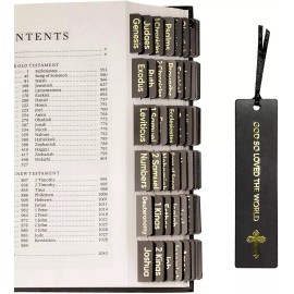 Bible Tabs for Women and Men Retro Theme 75 Large Print Bible Tabs & 1 Bookmar