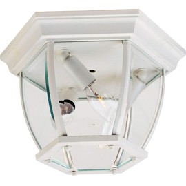Maxim 1029WT, Maxim Outdoor Flush Mount, 3-Light 180 Total Watts, White