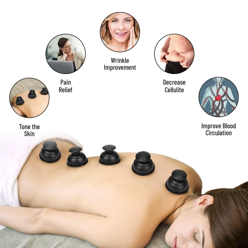 TRAKK Cupping Therapy Set for Blood Circulation, Black