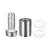 sourcing map Pack of 4 Screw Mounting Wall Mount Acrylic