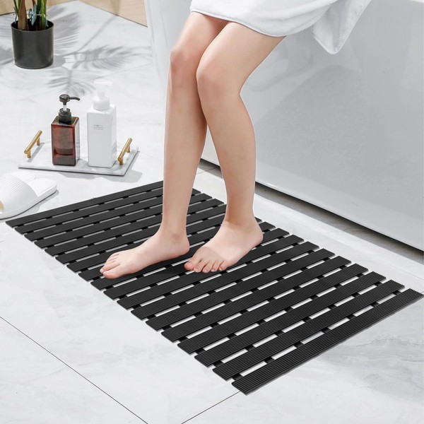 Shower Mat Non Slip - PVC Bathroom Mat, Sturdy Bath