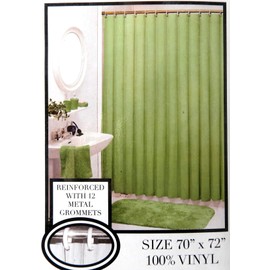 Home Collections - Forro de vinilo magnético para cortina de ducha (peso pesado), Verde (Peridot Green), 1