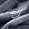 Vrycot Adjustable Silver Best Bit ches Ring Inspirational Themb Ring