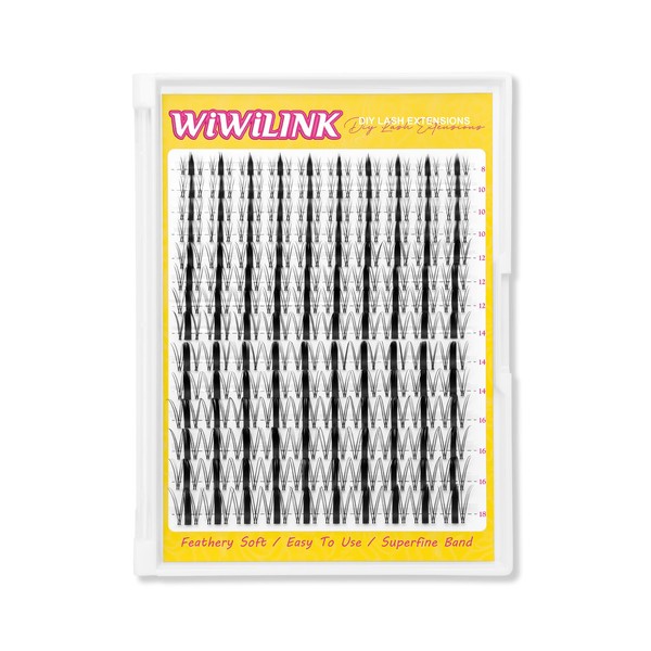 WiWiLINK Manga Lash Clusters 8-18mm Fairy Eyelash Clusters DIY Lash