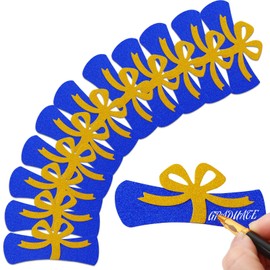 70pcs Diploma Confetti Graduation Centerpeices Congrats Grad Party Decorations Graduation Table Decor Class of 2025 High School College Grad Party Supplies Gold, Blue 4 inches
