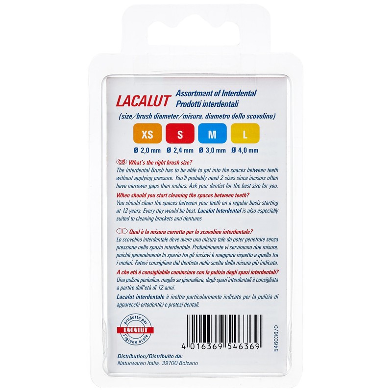 LACALUT Interdental Brush S (4 Packs of 5) Pack of