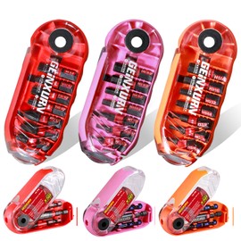 Geinxurn 30 Pcs Impact Screwdriver Bits Set, Magnetic S2 Steel Multi Driver Bits with Storage Rainbow Box (Red,Pink,Orange)