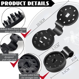 Aewerpec 40 Pcs Shade Cloth Plastic Clips, Heavy Duty Lock Grip Reusable Awning Clamp Grip Fixed Buckle Plastic Clips for Sunshade Net Garden Windproof Tarp (Black)