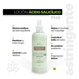 Loción Astringente Antiacné Control Grasa 500 Ml Beohemp Momento de aplicación Día/Noche Beohemp